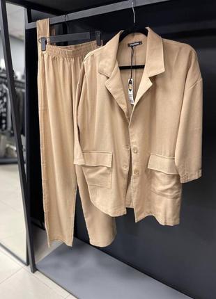 Шикарний жіночий костюм // комплект піджак + штани