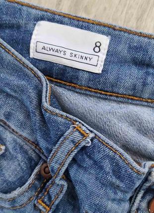 Синие джинсы с цветочным узором || always skinny || poзмер s4 фото