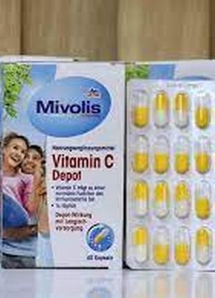 Витамины mivolis vitamin c depot 40 шт — цена 140 грн в каталоге  Биологически активные вещества ✓ Купить товары для красоты и здоровья по  доступной цене на Шафе | Украина #128813741