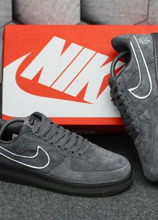 Мужские кроссовки nike air force 1 mid x reigning gray 1718