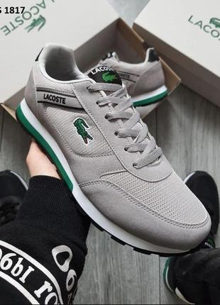Чоловічі кросівки lacoste gray 1817