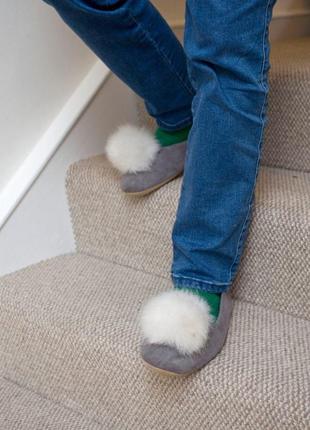 Шикарные тёплые тапочки слипперсы clarks с мехом