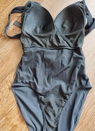 Женский купальник сдельный монокини черный купаьный костюм распродажа9 фото