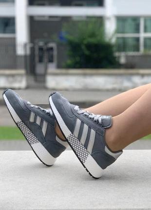 Кроссовки adidas marathon tech grey7 фото