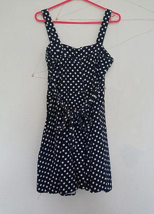 Мини платье/сарафан в горошек 3