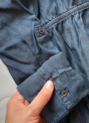 Нове стильне джинсове плаття для вагітної сарафан на довгих рукавах із ліоцелу8 фото