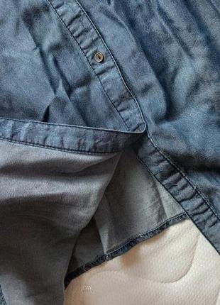 Новое стильное джинсовое платье для беременной сарафан на длинных рукавах из лиоцела6 фото