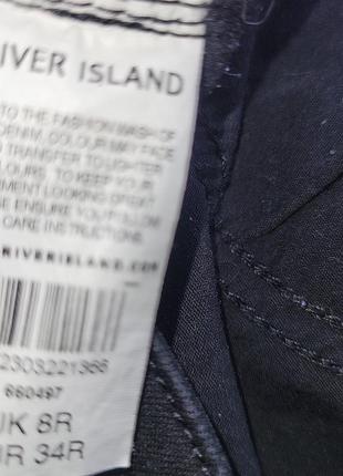 Женские стрейчевые джинсы черного цвета river island турция 8r xs,s10 фото