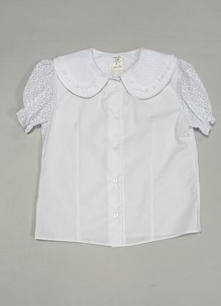 Блуза дитяча з круглим коміром