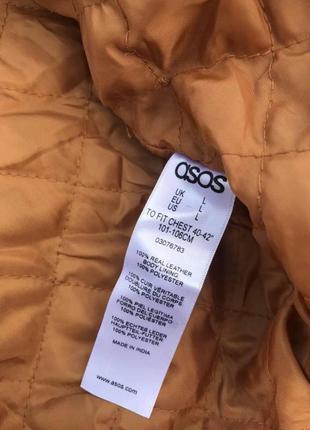 Кожаная куртка asos бомбер натуральная замша кожа коза байкерская5 фото