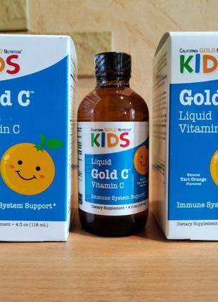 California gold nutrition, витамин c в жидкой форме для детей 118мл