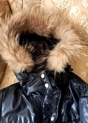 Зимова / демісезонна жіноча фірмова чорна довга куртка karl marc john.2 фото