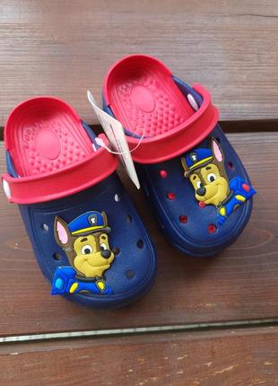 Дитячі сабо paw patrol (різні моделі), крокси щенячий патруль, дитячі шльопанці, сандалі, тапки6 фото