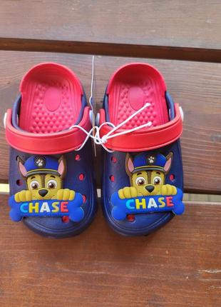 Дитячі сабо paw patrol (різні моделі), крокси щенячий патруль, дитячі шльопанці, сандалі, тапки5 фото