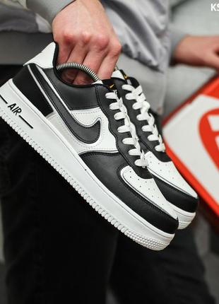 Мужские кроссовки nike air force low black/white 1810