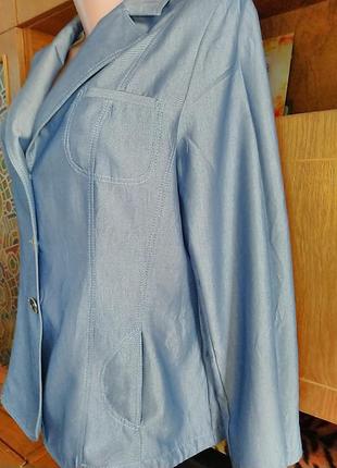 Ніжно блакитний піджак без підкладки gina gio5 фото