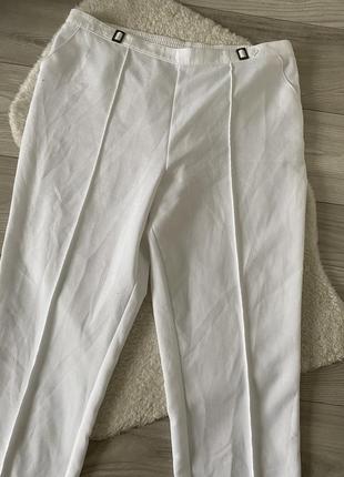 Брюки белые батал легкие штаны2 фото