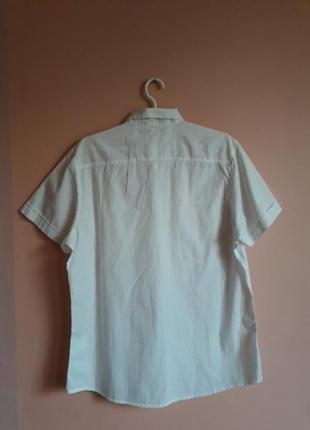 Белая рубашка с коротким рукавом6 фото