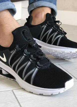 Мужские кроссовки nike shox gravity black/white 1857