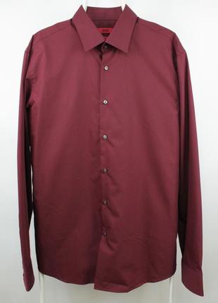 Шикарная классическая рубашка hugo boss c-enzo bordeux regular fit formal shirt