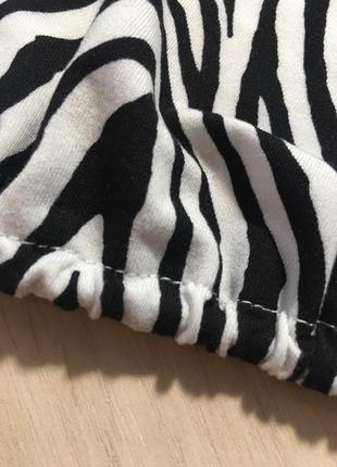 Новый топ shein sexy zebra striped tie backless crop halter top5 фото