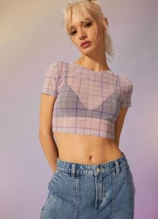Новий короткий прозорий топ h&m divided