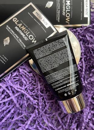 🔥100 мл! mega size! отшелушивающая маска для лица glamglow youthmud glow stimulating3 фото