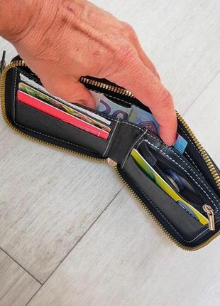 Вінтажний чоловічий  гаманець із шкіри pu, барсетка, портмане, кредитниця.5 фото