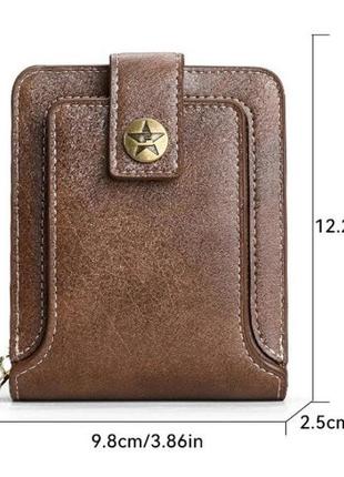 Вінтажний чоловічий  гаманець із шкіри pu, барсетка, портмане, кредитниця.10 фото