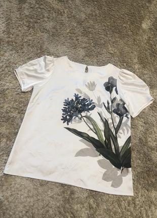 Блузочка с цветочным принтом, размер хл1 фото