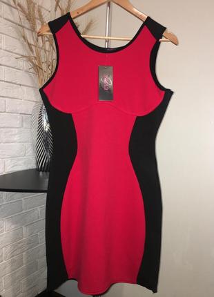 Красно-черное платье