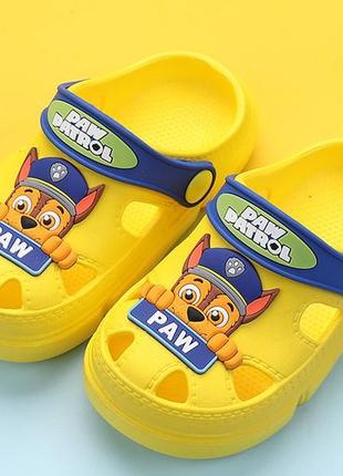 Дитячі сабо paw patrol (різні моделі), крокси щенячий патруль, дитячі шльопанці, сандалі, тапки3 фото