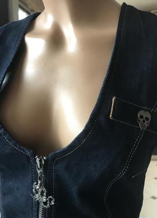 Новая джинсовая жилетка philipp plein6 фото