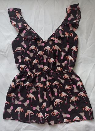 Комбинезон ромпер шортами фламинго2 фото