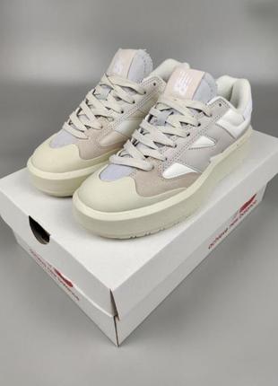 Кросівки  new balance ст302  beige white /кроссовки нью беленс бежевые с серым и белым4 фото