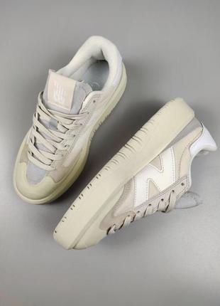 Кросівки  new balance ст302  beige white /кроссовки нью беленс бежевые с серым и белым5 фото