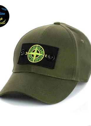 ● кепка бейсболка з патчем - stone island / стон айленд m/l - хакі ●