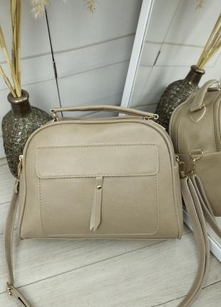 Женская сумка в классическом деловом стиле на 2 отделения3 фото