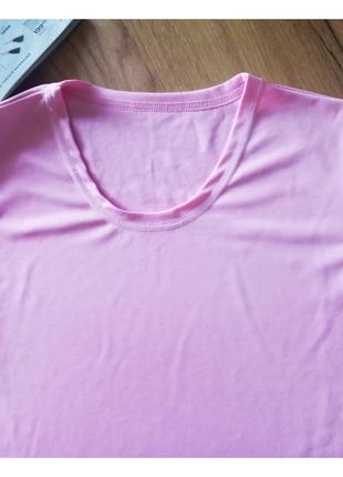 Распродажа девичья футболка майка розового цвета, состав полиэстер, небольшой размер, может быть на девочку3 фото