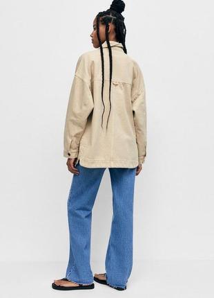 Оверсайз джинсова куртка, pull bear (zara), колекція 2023 року, розмір m, l, xl4 фото