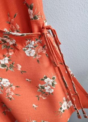 Цветочная блуза на запах2 фото