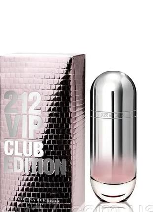 Жіноча туалетна вода carolina herrera 212 vip club edition (кароліна еррера 212 віп клаб эдишн) 80 мл4 фото