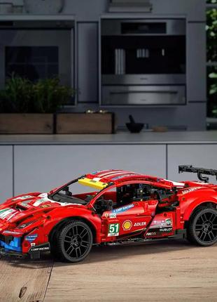 Авто конструктор lego technic ferrari 488 gte af corse №51 (42125) лего технік5 фото