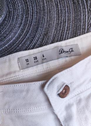 Женские белые джинсовые шорты короткие denim co размер м6 фото