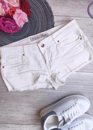 Женские белые джинсовые шорты короткие denim co размер м2 фото