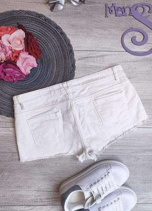 Женские белые джинсовые шорты короткие denim co размер м4 фото