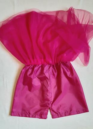 Малиновая юбка подъюбник на подкладке малиновая трикотаж и фатин на 11-12 лет2 фото