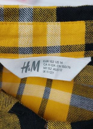 Стильная рубашка от h&m 11-12 лет, 146-152 см.4 фото