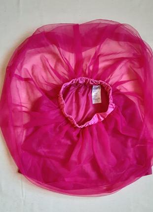 Малиновая юбка подъюбник на подкладке малиновая трикотаж и фатин на 11-12 лет3 фото
