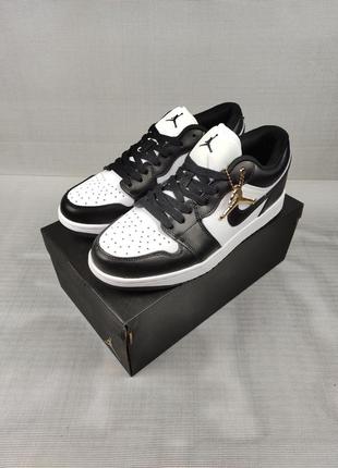 Кросівки nike air jordan 1 low retro black чоловічі 41-46